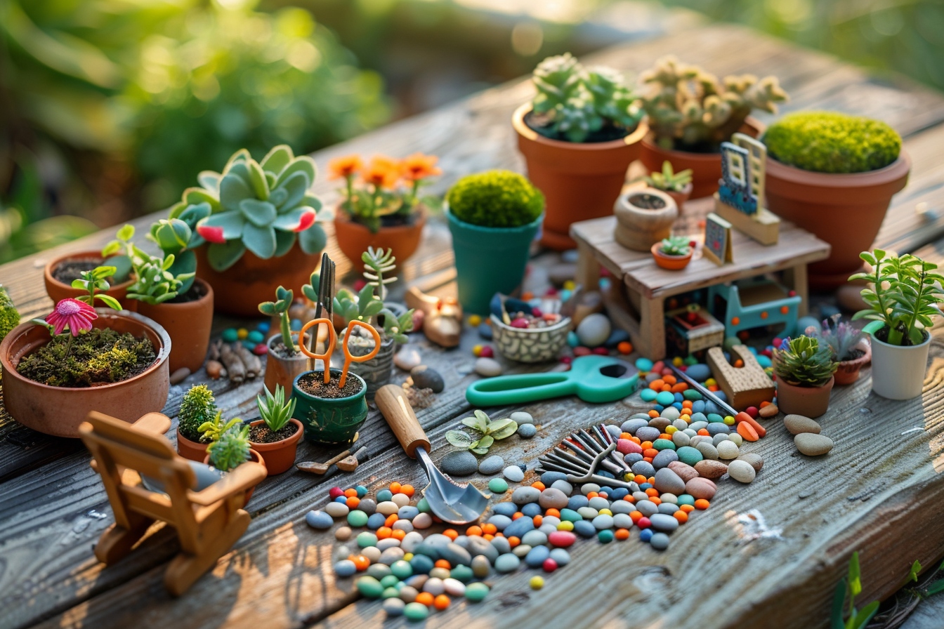 Les outils nécessaires pour créer un jardin miniature